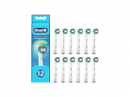 Oral-B Set of Replacement Heads 12 pcs for Electric Toothbrush, Precision Clean CleanMaximiser